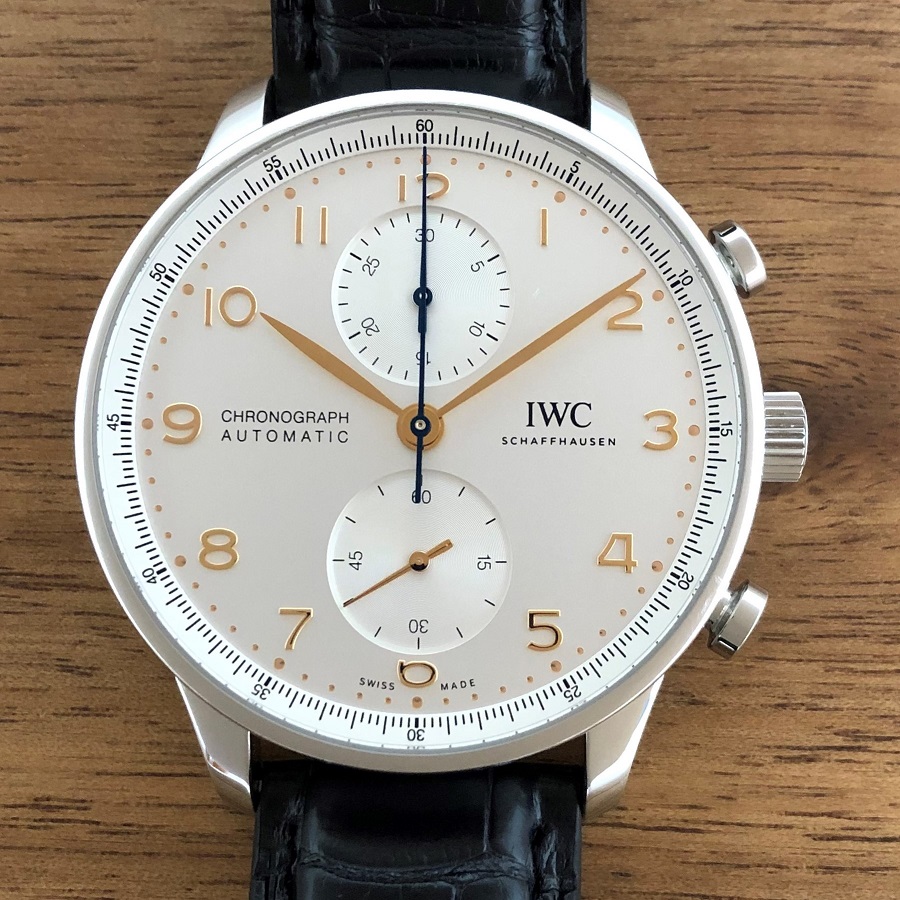 中古 IWC ポルトギーゼ クロノグラフ IW371604 シルバーメッキ文字盤 | エーウォッチ名古屋