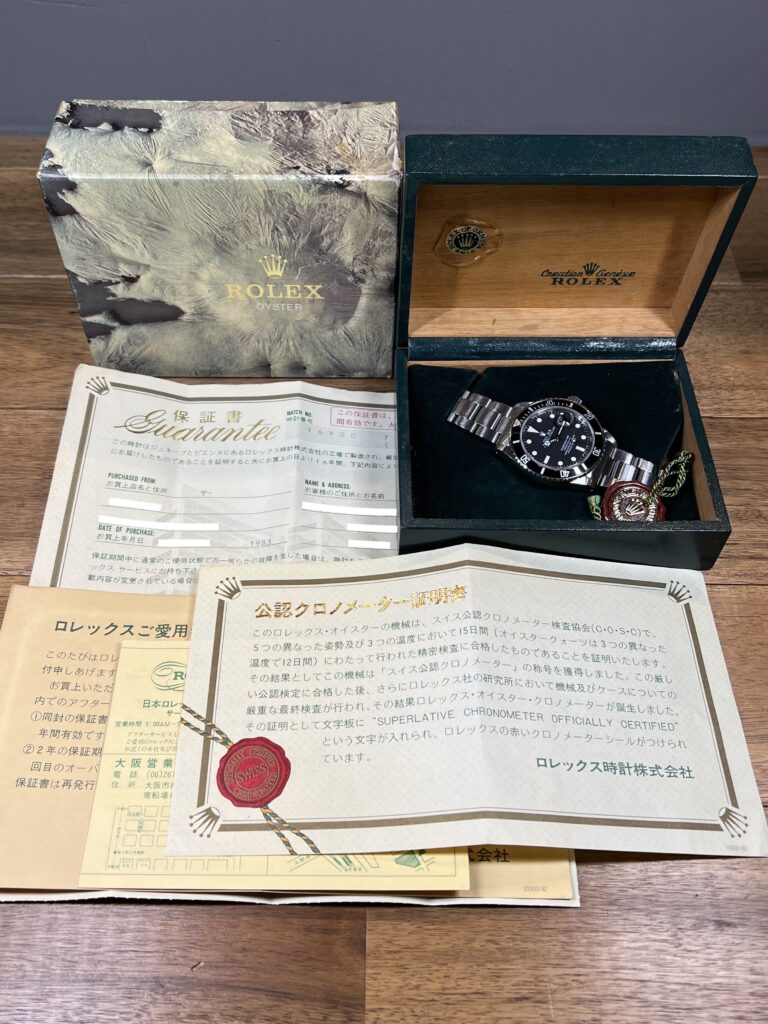 ロレックス サブマリーナ デイト 16800 ブラック(黒) 72番 トリチウム 中古 ヴィンテージ 付属品 委託 高価 買取 販売 名古屋
