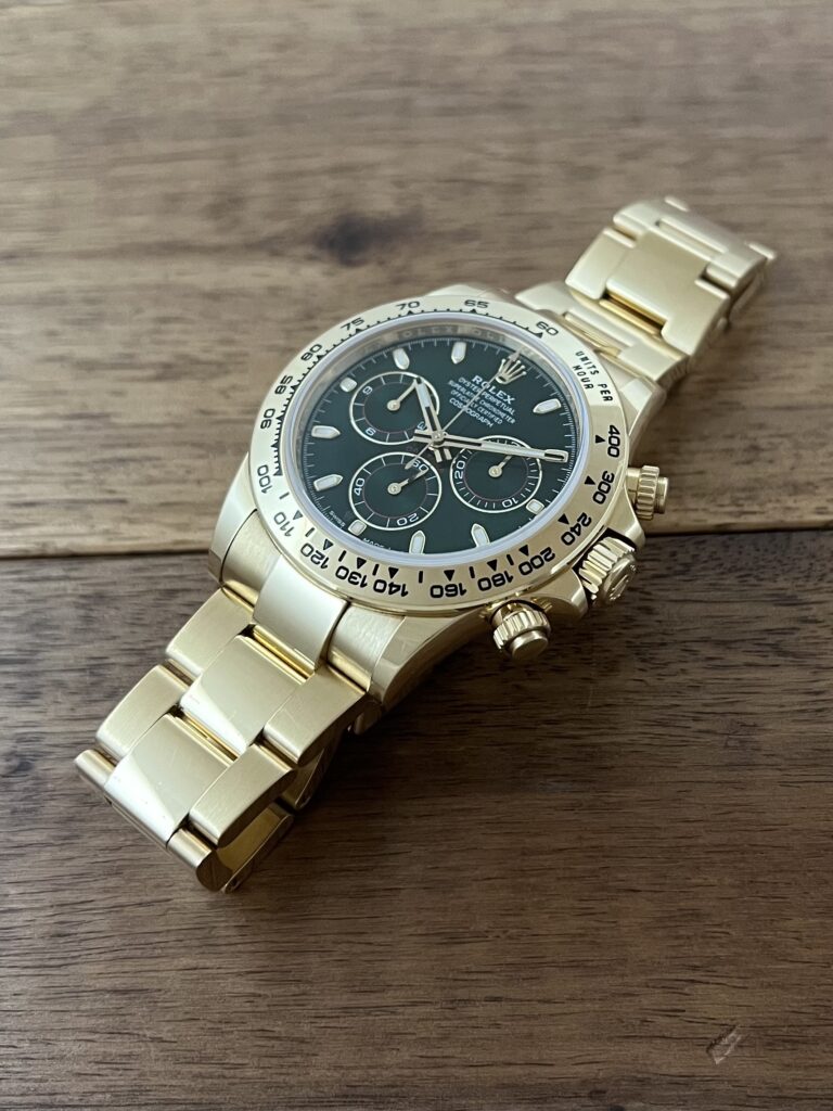 ロレックス コスモグラフ デイトナ 116508.グリーン(緑) 中古 5時側から 委託 高価 買取 販売 名古屋