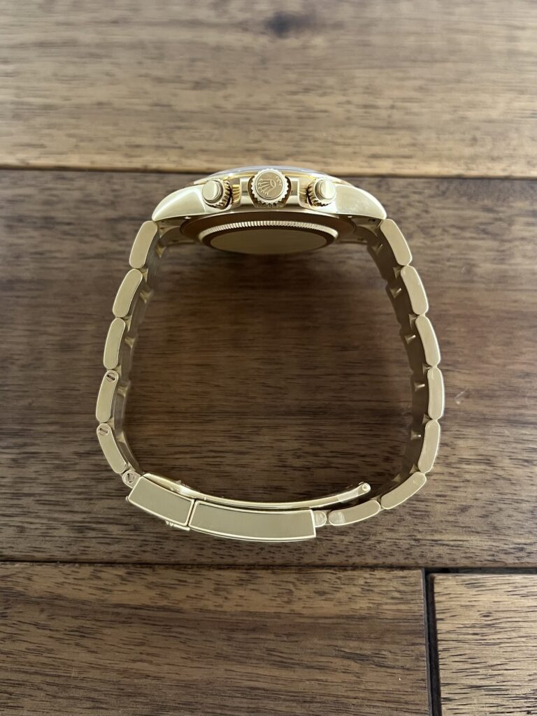 ロレックス コスモグラフ デイトナ 116508.グリーン(緑) 中古 リューズ側から全体 委託 高価 買取 販売 名古屋
