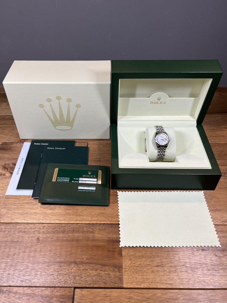 ロレックス デイトジャスト 179174 ホワイト(白) ローマ V番 中古 付属品 委託 高価 買取 販売 名古屋