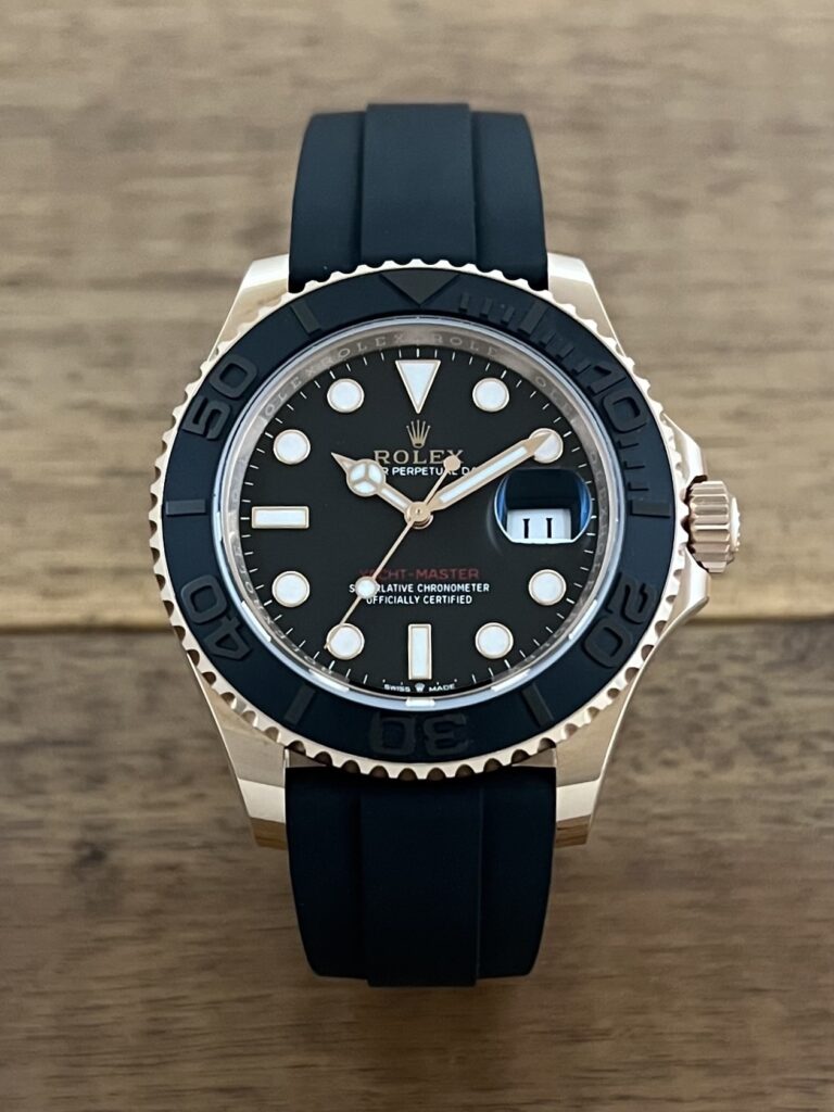 ロレックス(ROLEX)ヨットマスター 126655 ブラック(黒) ローズゴールド 保2023.8 中古 正面 委託 高価 買取 販売 名古屋