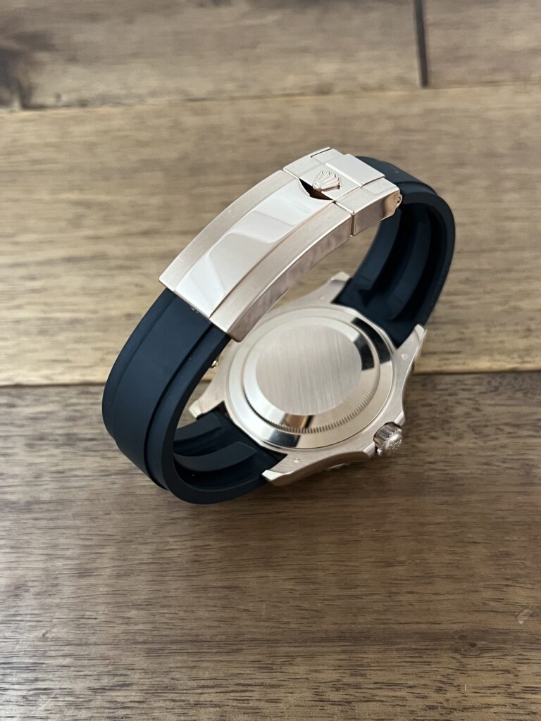 ロレックス(ROLEX)ヨットマスター 126655 ブラック(黒) ローズゴールド 保2023.8 中古 バックル側から 委託 高価 買取 販売 名古屋