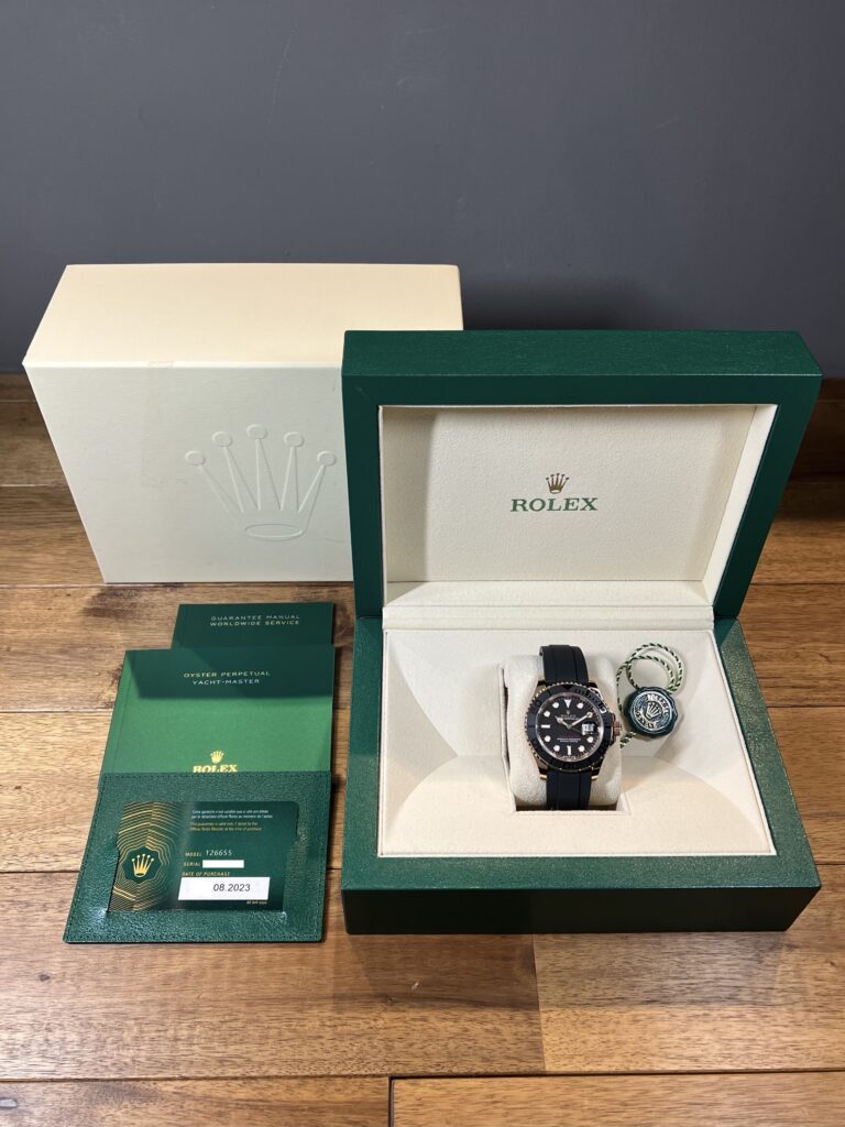 ロレックス(ROLEX)ヨットマスター 126655 ブラック(黒) ローズゴールド 保2023.8 中古 付属品 委託 高価 買取 販売 名古屋