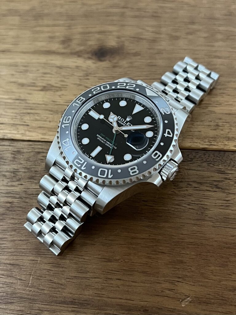 ロレックス(ROLEX)GMTマスター2 126710GRNR ジュビリーブレス 保2024.7 中古 5時側から 委託 高価 買取 販売 名古屋