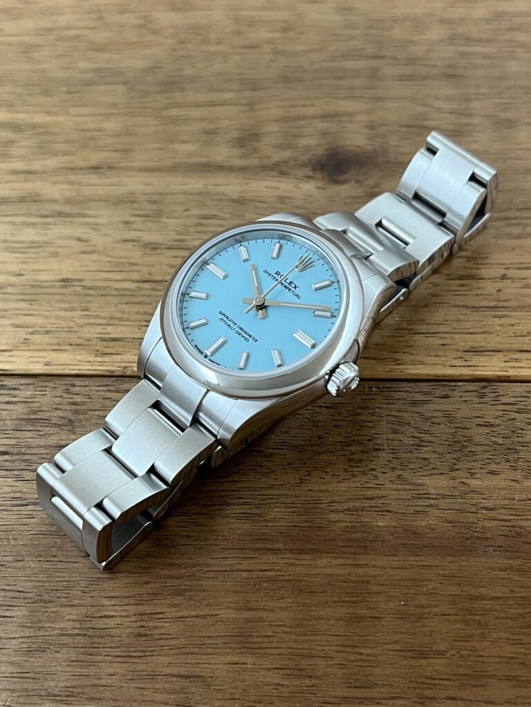ロレックス オイスターパーペチュアル 31 277200 ターコイズブルー 未使用 保2025.7 5時側から 委託 高価 買取 販売 名古屋