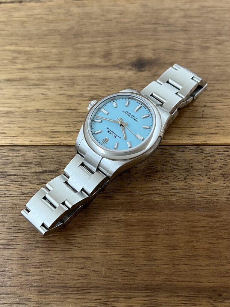 ロレックス オイスターパーペチュアル 31 277200 ターコイズブルー 未使用 保2025.7 7時側から 委託 高価 買取 販売 名古屋