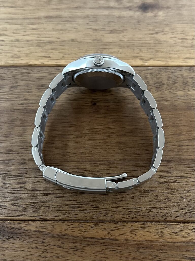 ロレックス オイスターパーペチュアル 31 277200 ターコイズブルー 未使用 保2025.7 リューズ側から 委託 高価 買取 販売 名古屋