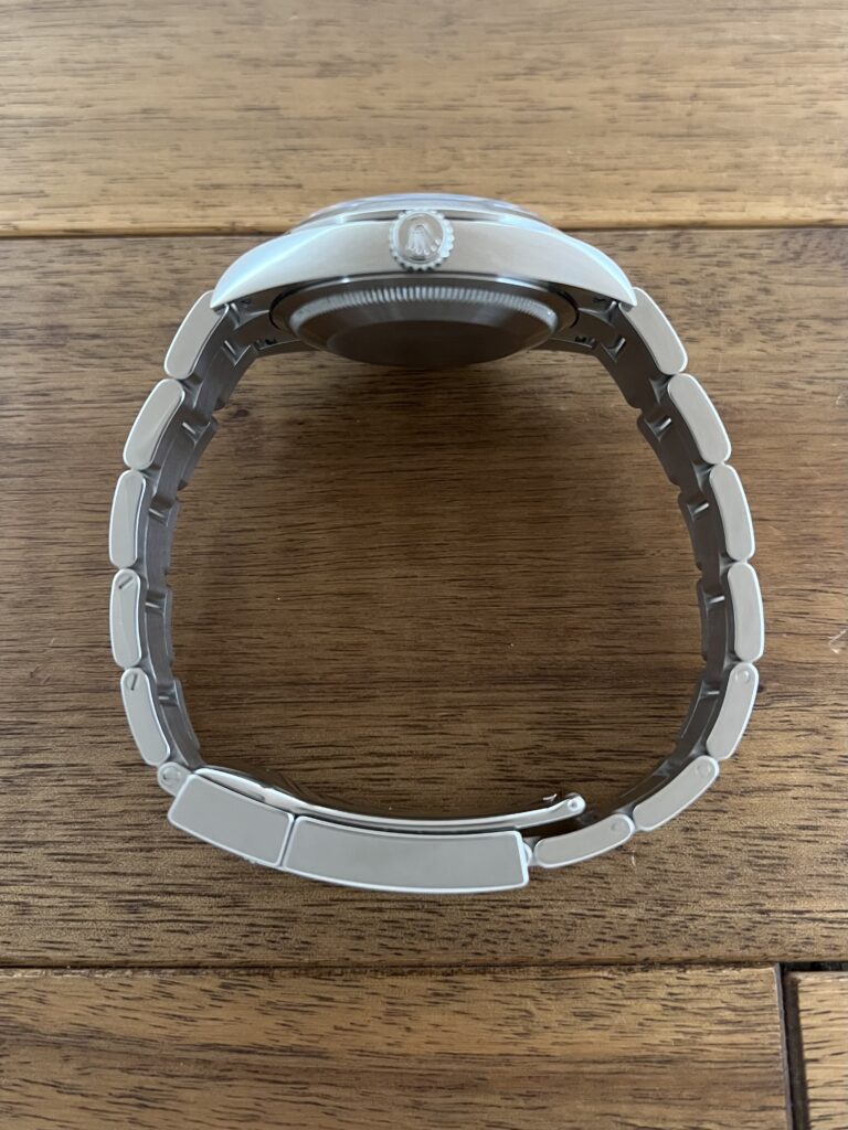 ロレックス エクスプローラー 36 124270 ブラック(黒) 保2021.8 中古 リューズ側から全体 委託 高価 買取 販売 名古屋