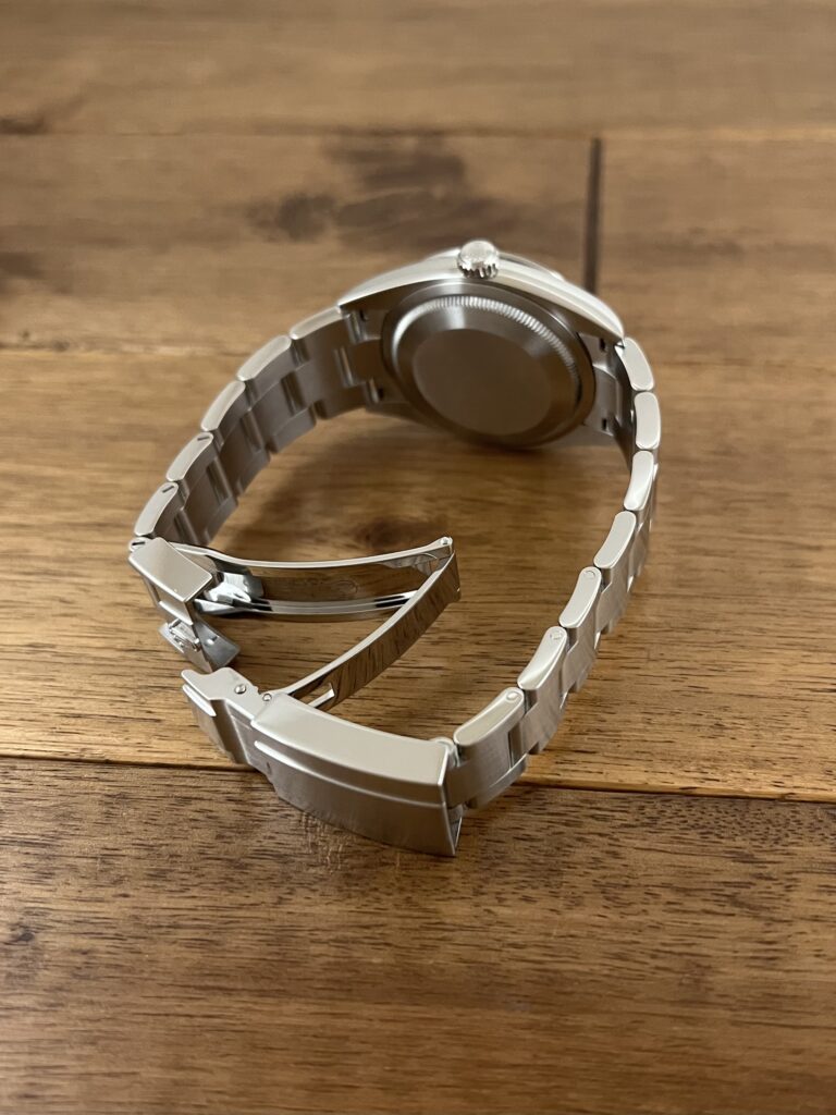 ロレックス エクスプローラー 36 124270 ブラック(黒) 保2021.8 中古 クラスプ側から全体 委託 高価 買取 販売 名古屋