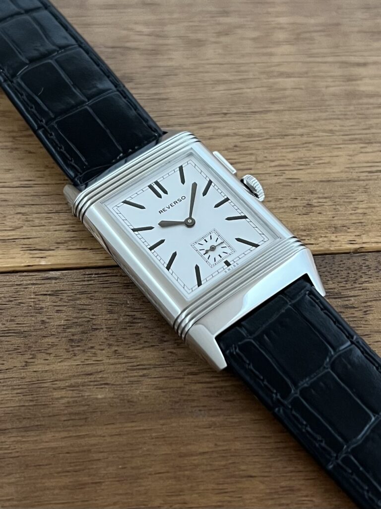 ジャガールクルト グランド レベルソ ウルトラ スリム デュオ 278.8.54 中古 ホワイト 7時側から 委託 高価 買取 販売 名古屋