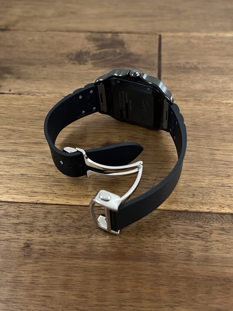 カルティエ サントス ドゥ カルティエ LM WSSA0039 ADLC 中古 バックル側から全体 委託 高価 買取 販売 名古屋