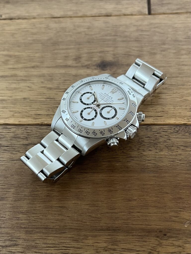 ロレックス コスモグラフ デイトナ 16520 ホワイト(白) T7番 トリチウム 中古 5時側から 委託 高価 買取 販売 名古屋