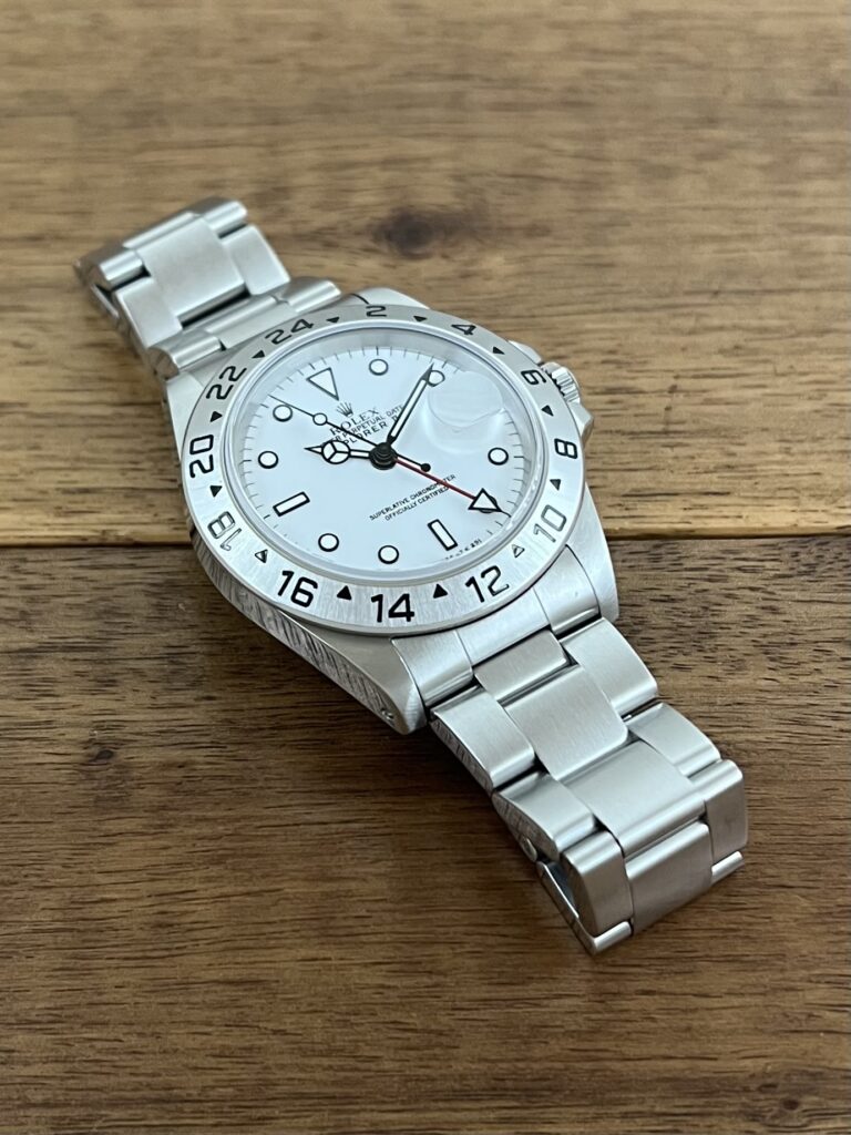 ロレックス エクスプローラー2 16570 ホワイト(白) U6番 トリチウム 中古 7時側から 委託 高価 買取 販売 名古屋