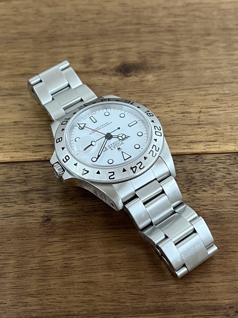 ロレックス エクスプローラー2 16570 ホワイト(白) U6番 トリチウム 中古 1時側から 委託 高価 買取 販売 名古屋