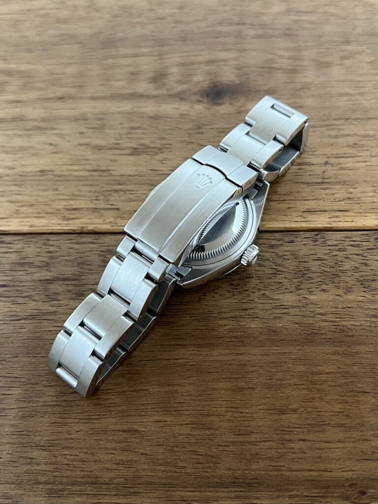 ロレックス オイスター パーペチュアル 28 276200 シルバー 中古 バックル側から 委託 買取 販売 名古屋