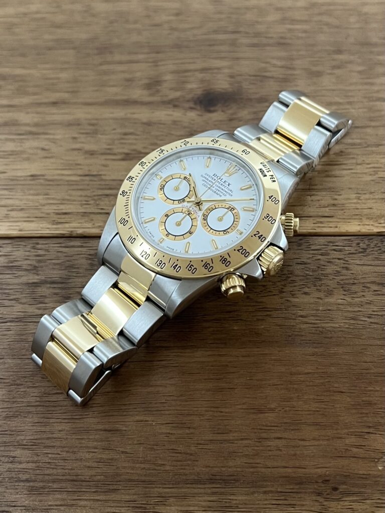 ロレックス コスモグラフ デイトナ 16523 ホワイト(白) U1番 トリチウム 中古 5時側から 委託 高価 買取 販売 名古屋
