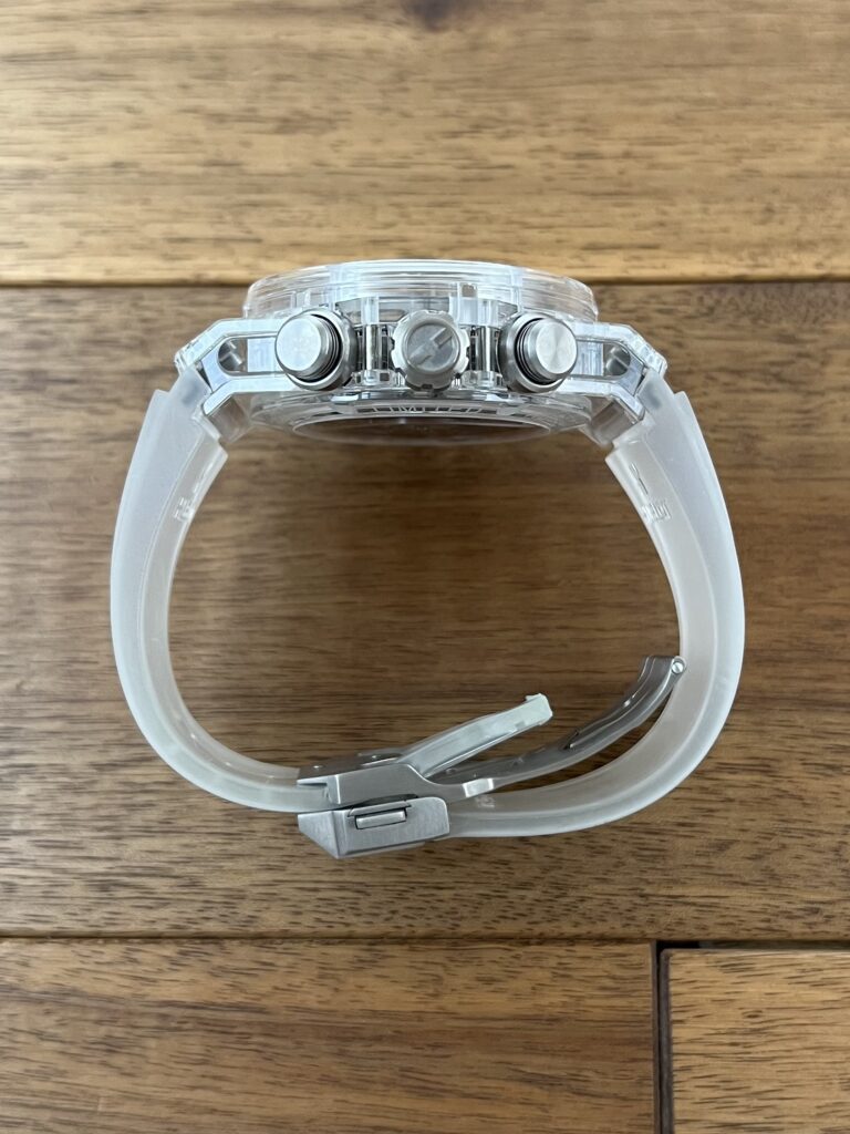 ウブロ ビッグバン ウニコ クロノグラフ パーペチュアル カレンダー サファイア 406.JX.0120.RT リミテッドエディション 中古 リューズ側 委託 高価 買取 販売 名古屋