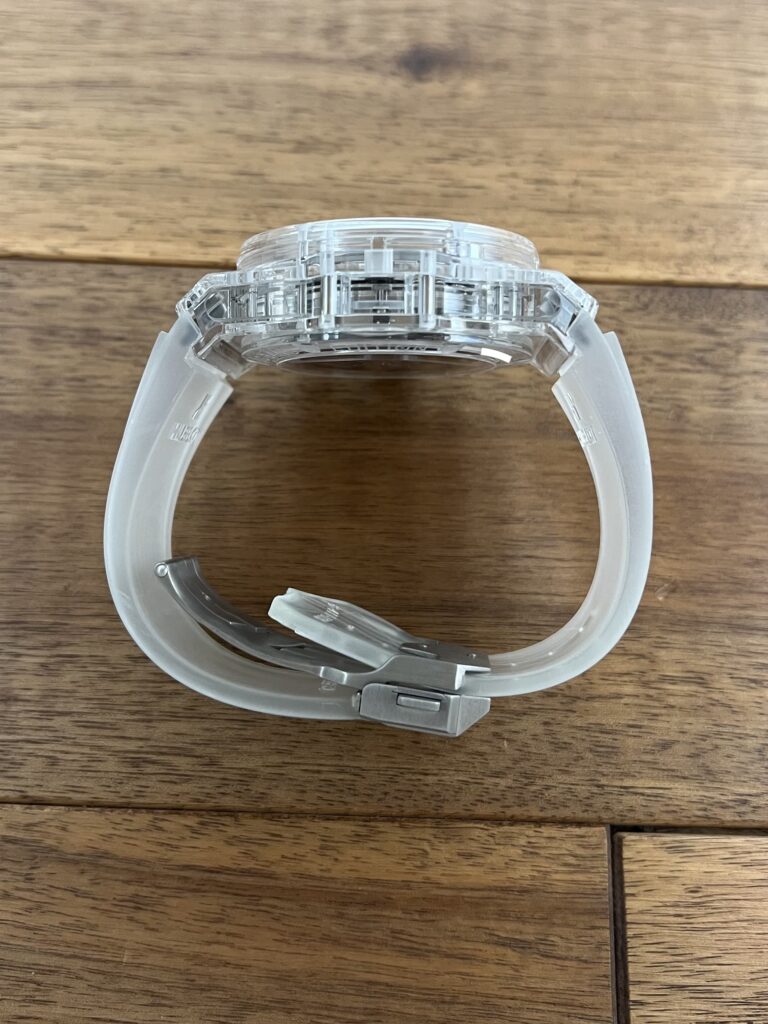 ウブロ ビッグバン ウニコ クロノグラフ パーペチュアル カレンダー サファイア 406.JX.0120.RT リミテッドエディション 中古 ケースサイドから 委託 高価 買取 販売 名古屋