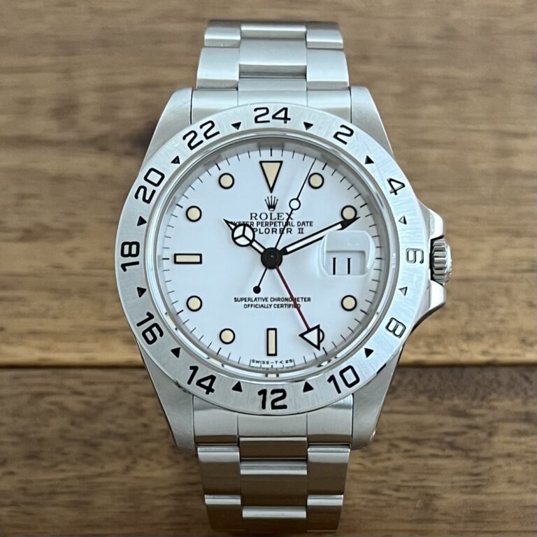 中古 ロレックス エクスプローラー2 16570 ホワイト(白) N1番 トリチウム パティーナ 委託 高価 買取 販売 名古屋