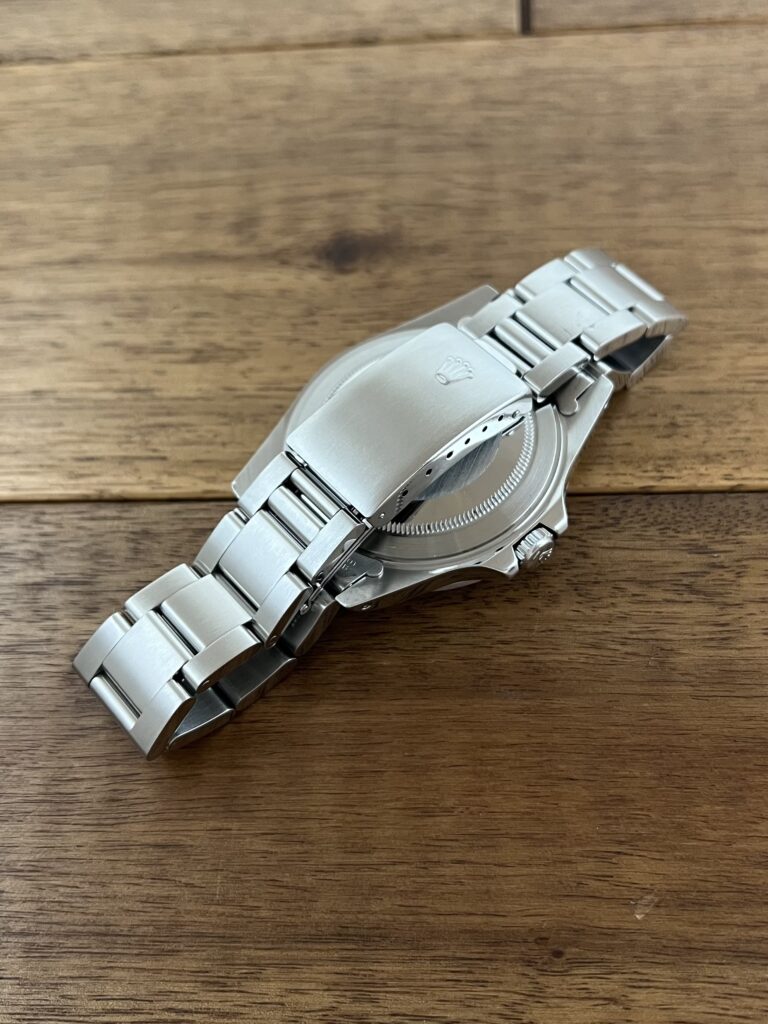 ロレックス エクスプローラー2 16570 ホワイト(白) N1番 トリチウム パティーナ 中古 バックル側から 委託 高価 買取 販売 名古屋
