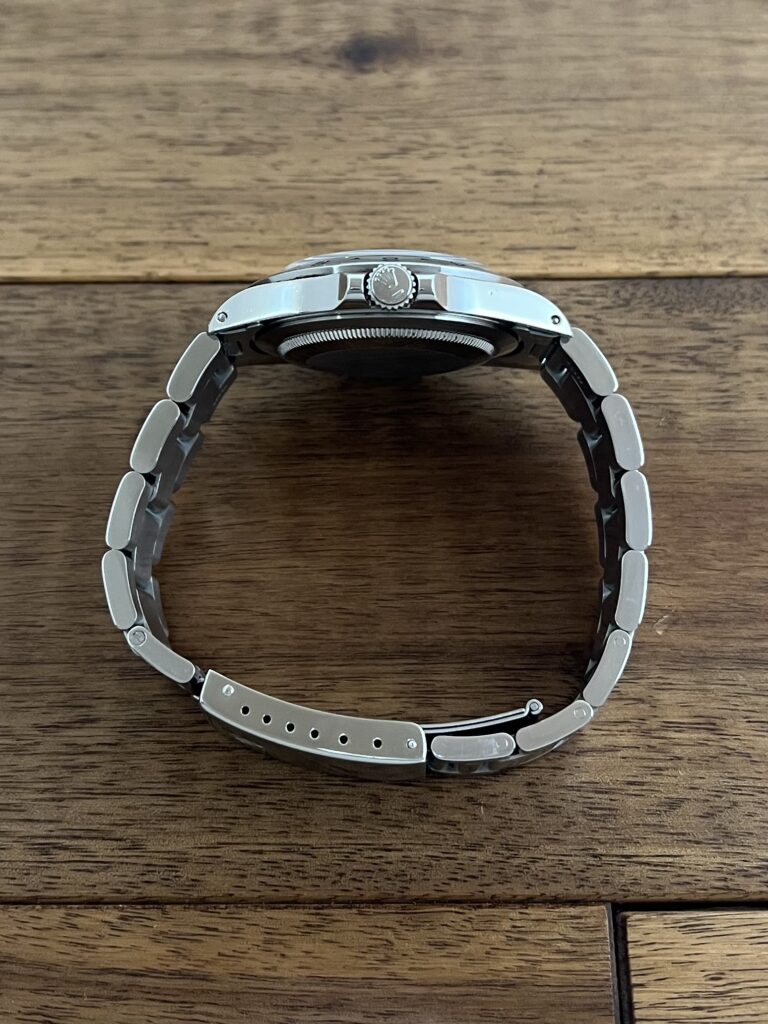 ロレックス エクスプローラー2 16570 ホワイト(白) N1番 トリチウム パティーナ 中古 リューズ側から 委託 高価 買取 販売 名古屋