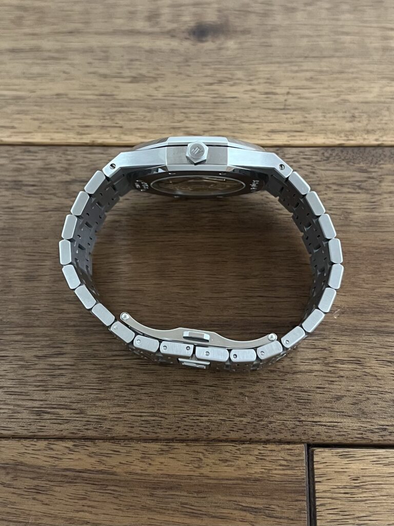 オーデマピゲ AUDEMARS PIGUET ロイヤルオーク 15300ST.OO.1220ST.02 ブルー 中古 リューズ側から 委託 高価 買取 販売 名古屋