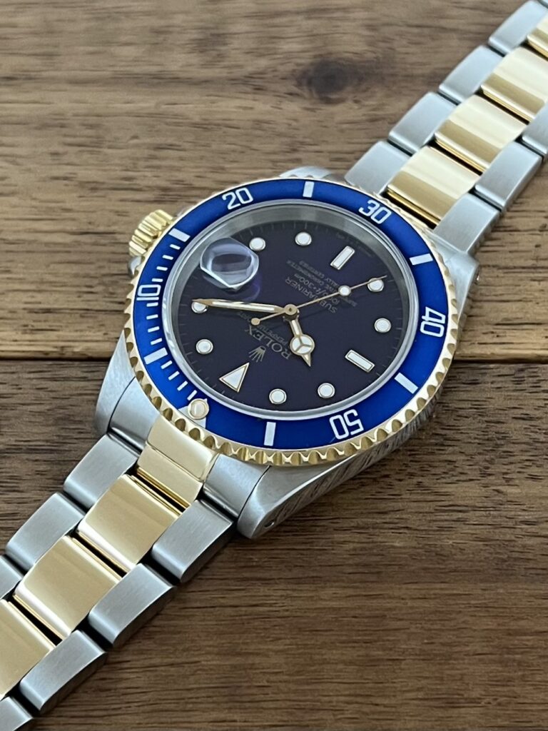ロレックス サブマリーナ 16613 ブルー(バイオレット) X7番 トリチウム ヴァイオレット 中古 11時側から 委託 高価 買取 販売 名古屋