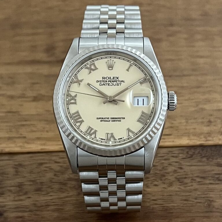 中古 ロレックス デイトジャスト 16234 X8番 クリーム ローマン ダイアル 委託 高価 買取 販売 名古屋