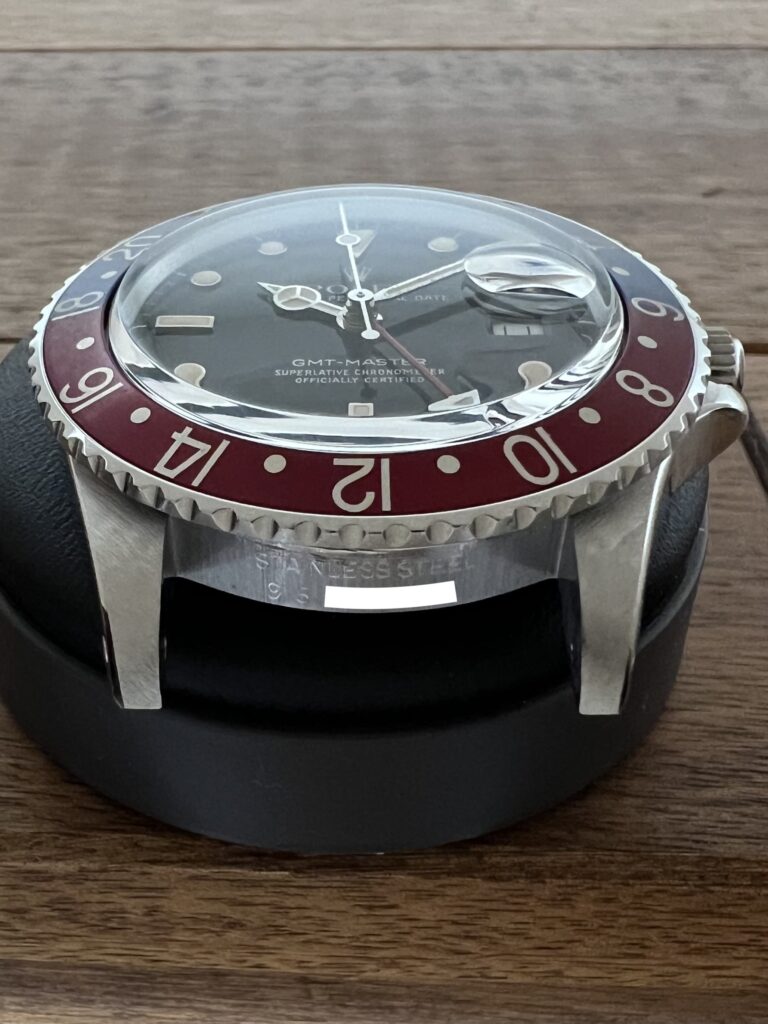 ロレックス GMTマスター 16750 95番台 ブラックダイアル 赤青ベゼル フチあり シングルバックル トリチウム 中古 セミヴィンテージ シリアルナンバー刻印 委託 高価 買取 販売 名古屋